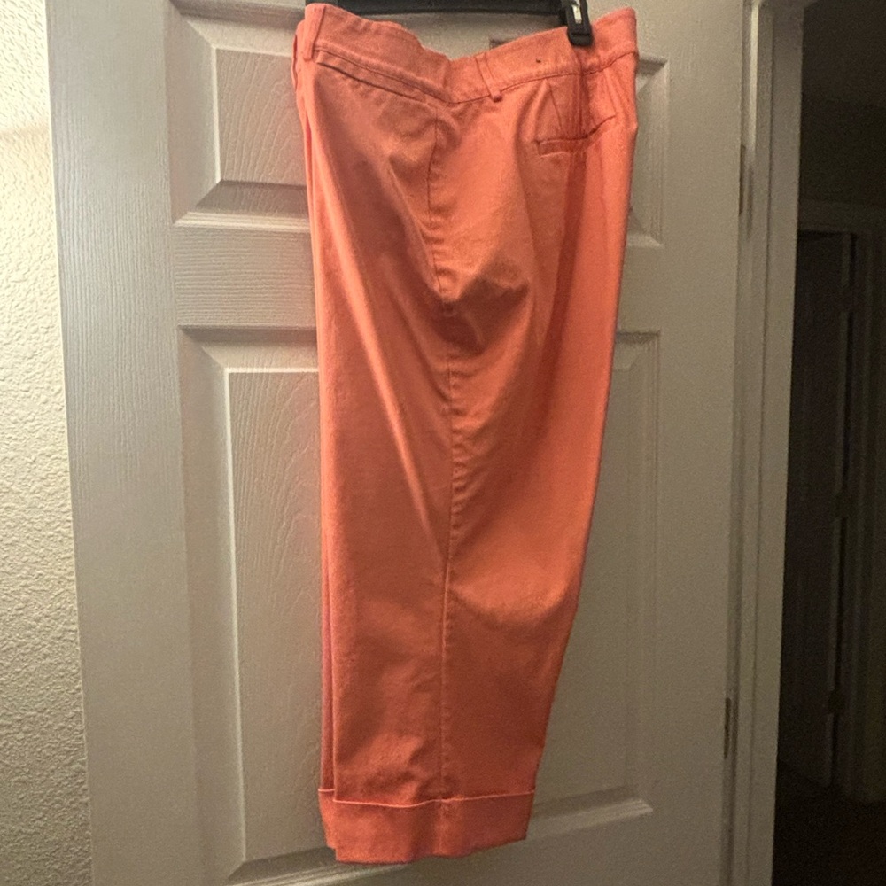 Orange cropped pants